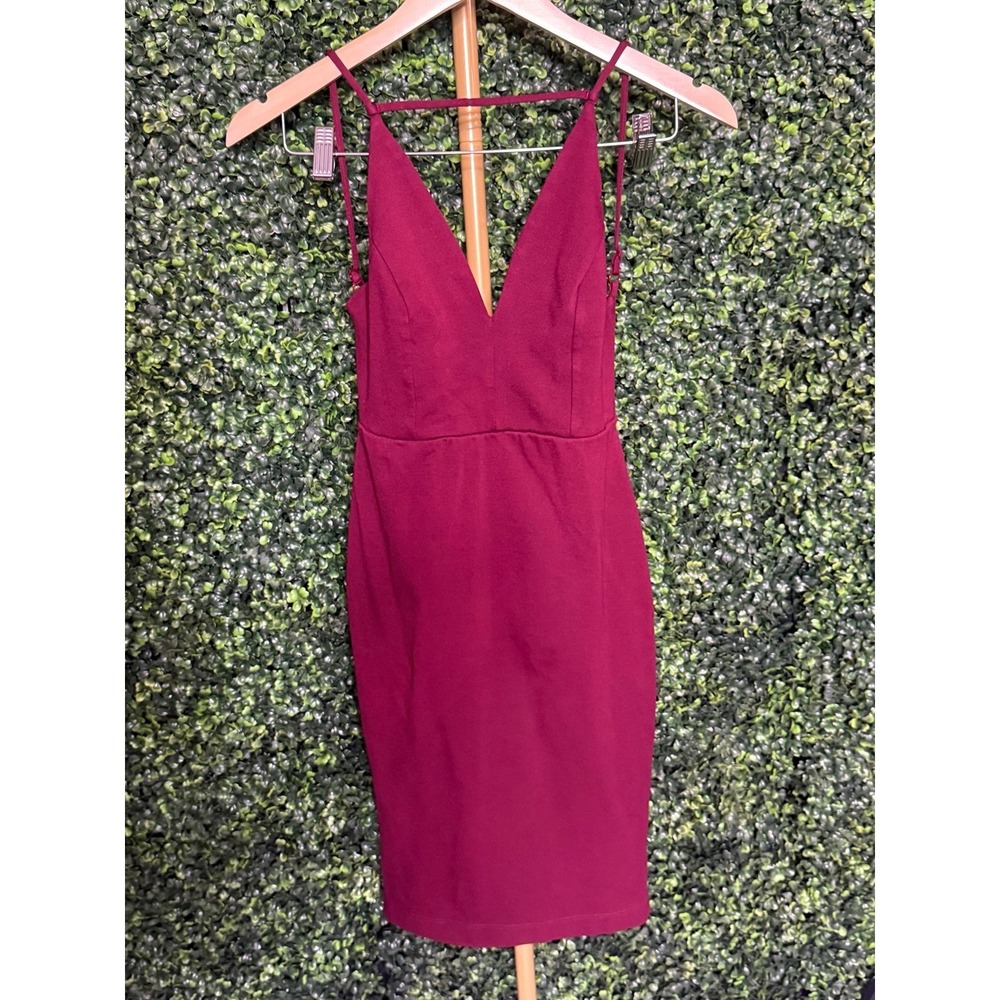 Lulu's, Bodycon Dress,‎ Burgundy, Small, Excellent, MSRP $60